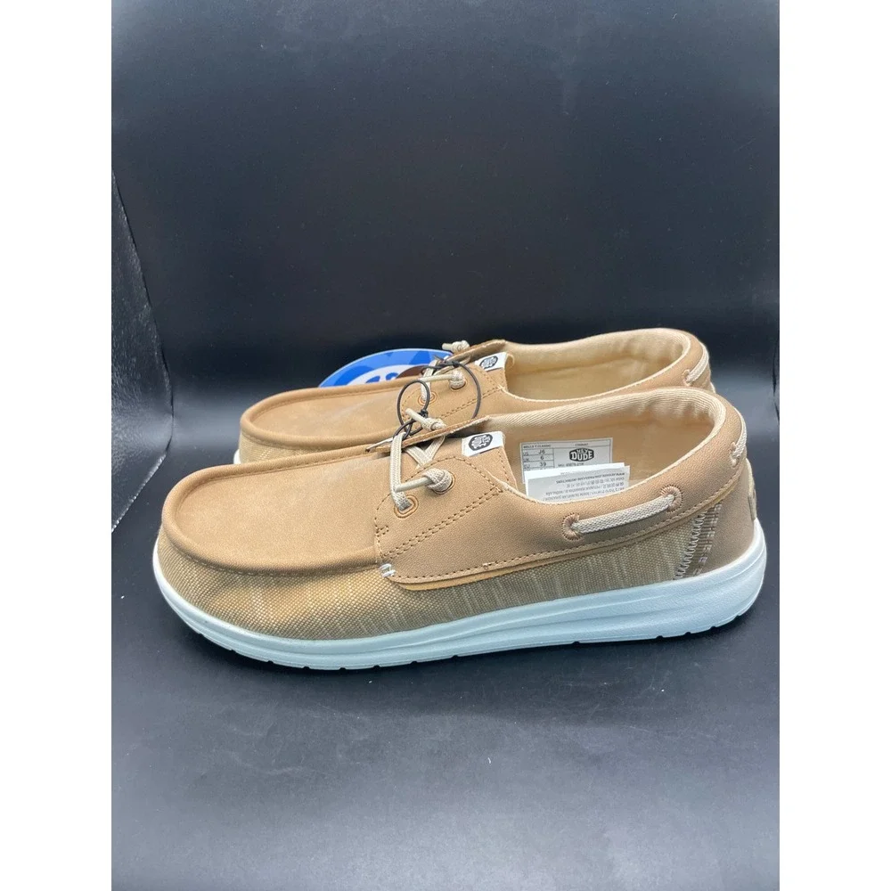 Hey Dude Wells Y Classic Cognac Loafers Slip On Shoes 45076-21N Kids J6 EUR 39